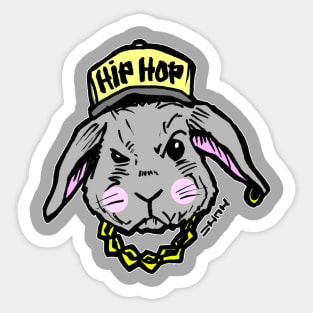 Easter Hip Hop Bunny Rabbit Tee Sticker